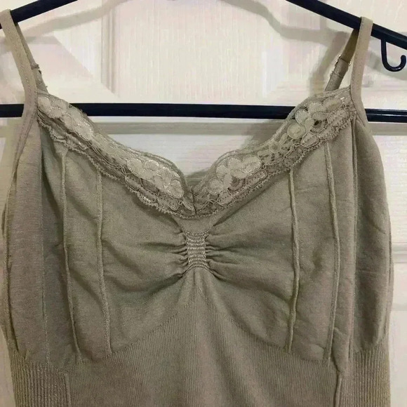 Poof! Nude Fitted Camisole  Tank Top Size Small - Picture 4 of 16